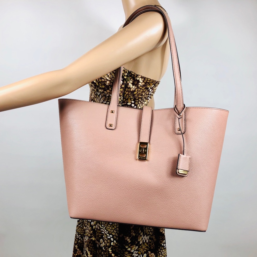 Michael Kors Karson Large Carryall Leather Light Pink Tote - Picture 3 of 5